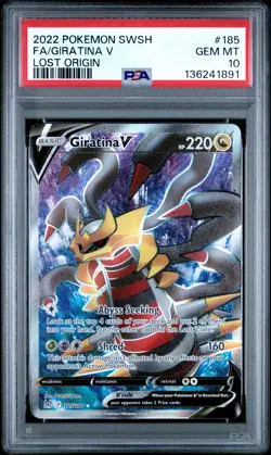 Fa/Giratina V 185 10 2022 Pokemon Sword & Shield Lost Origin PSA - Image 1