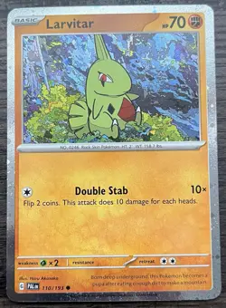 Larvitar - (Cosmos Foil) 110/193 Pokemon TCG Scarlet Violet Promo Holo MINT NM - Image 1