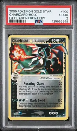 PSA 2 CHARIZARD GOLD STAR 100 EX DRAGON FRONTIERS POKEMON - Image 1