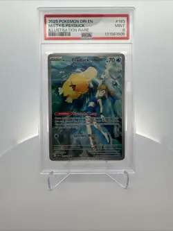 2025 POKEMON DRI EN-DESTINED RIVALS ILLUSTRATION RARE #193 MISTY'S PSYDUCK PSA 9 - Image 1