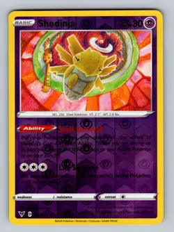 Shedinja 066/185 Reverse Holo SWSH04: Vivid Voltage NM - LP Pokemon TCG - Image 1