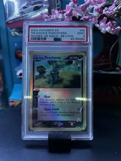 2004 POKEMON EX Team Magma vs Team Aqua Poochyena Foil PSA 9 MINT #55 151 - Image 1