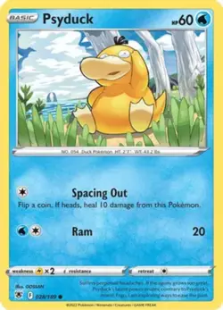 LP Pokemon Psyduck - 028/189 - Common Lightly Played Astral Radiance - Image 1
