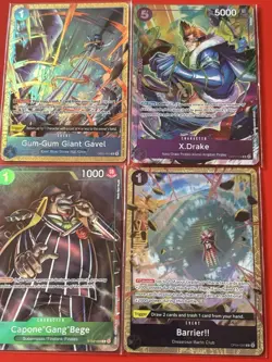 One Piece TCG Best selection Vol 2 X Drake, Bege, Gum Gum Giant Gavel, Barrier!! - Image 1