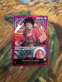 One Piece Tcg Monkey.D.Luffy - ST01-001 - Leader Pre-Errata NM English - Image 1