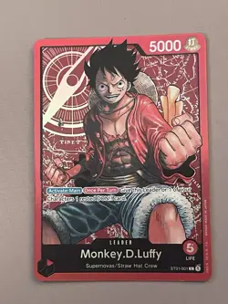 One Piece Tcg Monkey.D.Luffy - ST01-001 - Leader PRE-ERRATA NM English - Image 1