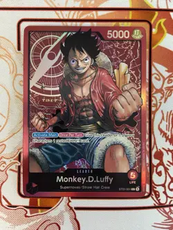 Monkey.D.Luffy Leader Foil Pre-Errata - NM - One Piece TCG - ST01-001 - English - Image 1