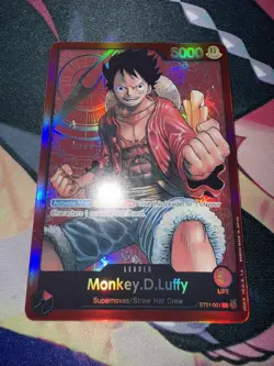 One Piece Tcg Monkey.D.Luffy - ST01-001 - Leader PRE-ERRATA NM English - Image 1