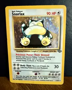 Pokemon TCG Snorlax Jungle 11/64 Holo Unlimited Holo Rare 1999 Vintage #11 - Image 1
