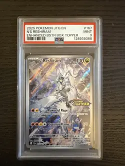N’s Reshiram 167/159 Stamped 2025 Pokemon Journey Together PSA 9 Mint - Image 1