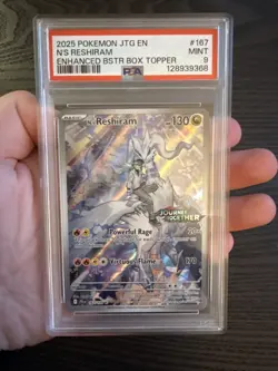 N’s Reshiram 167/159 Stamped 2025 Pokemon Journey Together PSA 9 Mint - Image 3