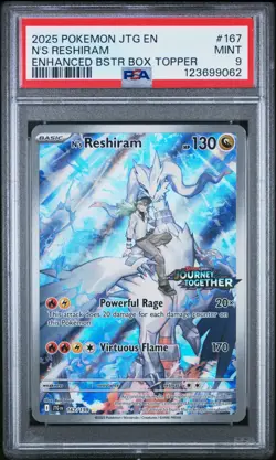 PSA 9 MINT SV Journey Together N's Reshiram 167/159 Stamped Promo *9062 Pokemon - Image 1
