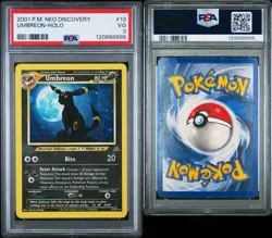 Umbreon Holo Rare 13/75 2001 Pokemon Neo Discovery PSA 3 VG English WOTC - Image 3
