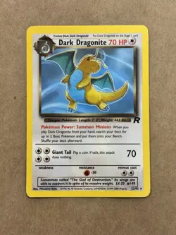 Dark Dragonite 22/82 Team Rocket Mint/NM Rare Pokemon TCG Non Holo - Image 1