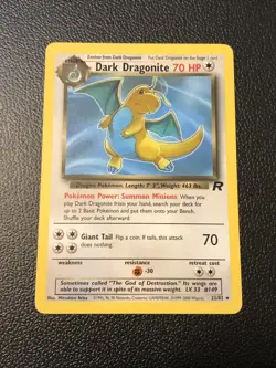 Dark Dragonite 22/82 Team Rocket Mint/NM Rare Pokemon TCG Non Holo - Image 1
