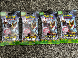 LOT OF FOUR (4) Pokemon XY-Fates Collide Sleeved Booster Packs. Factory Sealed! - Image 1