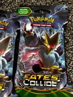 LOT OF FOUR (4) Pokemon XY-Fates Collide Sleeved Booster Packs. Factory Sealed! - Image 3