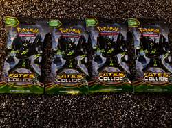 LOT OF FOUR (4) Pokemon XY-Fates Collide Sleeved Booster Packs. Factory Sealed! - Image 1