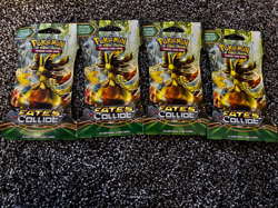 LOT OF FOUR (4) Pokemon XY-Fates Collide Sleeved Booster Packs. Factory Sealed! - Image 1
