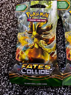 LOT OF FOUR (4) Pokemon XY-Fates Collide Sleeved Booster Packs. Factory Sealed! - Image 2