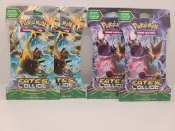 LOT OF FOUR (4) Pokemon XY-Fates Collide Sleeved Booster Packs. Factory Sealed! - Image 1