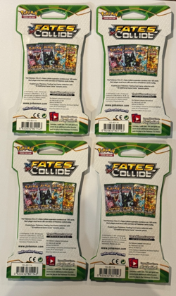 LOT OF FOUR (4) Pokemon XY-Fates Collide Sleeved Booster Packs. Factory Sealed! - Image 2