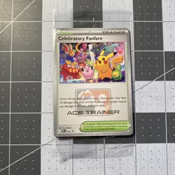 Pokemon TCG Celebratory Fanfare 2025 Ace Trainer Reward Black Star Promo Sealed - Image 1