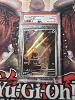 2023 POKEMON MEW EN-151 ILLUSTRATION RARE #168 CHARMANDER PSA 10 - Image 1