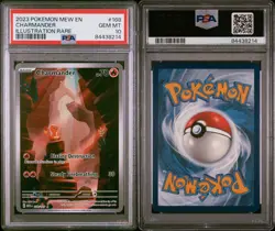 2023 POKEMON MEW EN-151 ILLUSTRATION RARE #168 CHARMANDER PSA 10 - Image 2