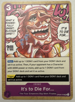 One Piece Card Game - It’s to Die For OP08-076 - Uncommon - Two Legends Set - Image 1