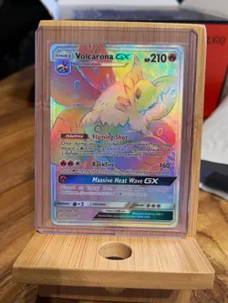 Pokemon TCG Volcarona GX Cosmic Eclipse Secret Rare Card 252/236 NM - Image 1