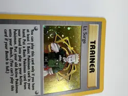 Pokemon Lt. Surge 17/132 Holo Rare Trainer Card Gym Heroes Unlimited SWIRL - Image 2