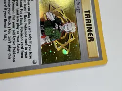 Pokemon Lt. Surge 17/132 Holo Rare Trainer Card Gym Heroes Unlimited SWIRL - Image 3