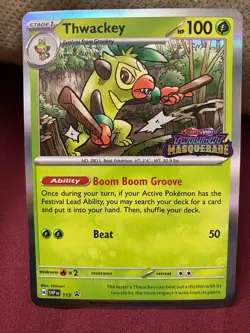 POKEMON Thwackey 115 Sv: Scarlet & Violet Promo Cards Holo - Image 1