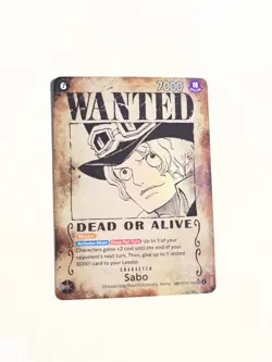 Sabo Wanted Poster Card SEC SP- OP13-120 - Carrying on His Will One Piece TCG - Image 1
