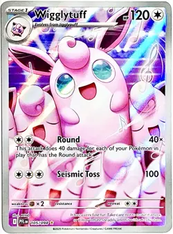 Wigglytuff 105/094 Illustration Rare Pokemon Card TCG 2025 Phantasmal Flames NM+ - Image 1