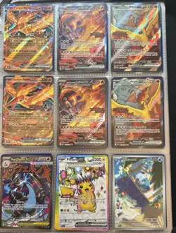 HUGE Pokemon / One Piece mix Binder Card Collection 495 lot Modern set. Extra - Image 1