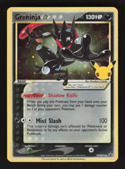 Greninja Gold Star SWSH 144 Pokemon Celebrations Promo Holo Card - Image 1