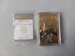 23 Karat Gold Plated ~ Pokemon Card # 61 “Poliwhirl” Encased With COA Nintendo - Image 1