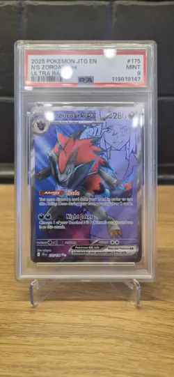 PSA 9 MINT N's Zoroark EX UR 175/159 Journey Together Pokemon Card - Image 1
