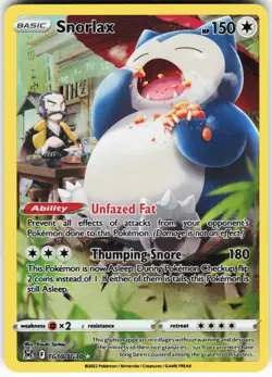 Snorlax TG10/TG30 Pokemon SWSH11: Lost Origin Trainer Gallery Holo Ultra Rare NM - Image 1