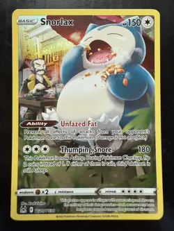 Pokemon Snorlax TG10/TG30 Swsh11: Lost Origin Trainer Gallery Holo (NM) - Image 1