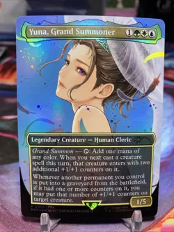 Magic the Gathering TCG 2025 WPN Promo 0001 Foil - YUNA, GRAND SUMMONER - Image 1