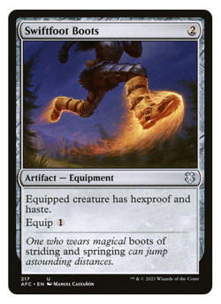 MTG - 1 x Swiftfoot Boots - Artifact Equipment - Forgotten Realms (AFC) - M/NM - Image 1