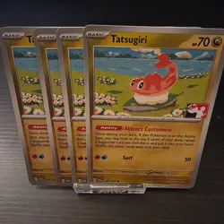 Playset of 4 Tatsugiri 131/167 Play Stamp Prize Pack - NM Pokemon Card - Image 1