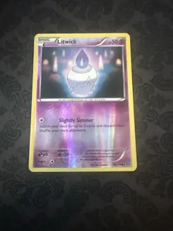 Pokemon TCG Litwick Steam Siege 48/114 Reverse Holo Common - Image 1