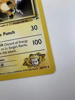 Lt. Surge's Raichu Gym Heroes 1st Edition 28/132 Pokemon Card - Image 4