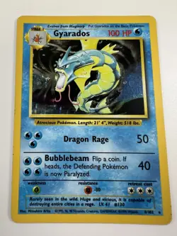 Pokemon Gyarados TCG 6/102 Holo Unlimited Rare Base Set WOTC LP - Image 1