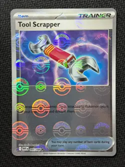 Tool Scrapper 085/086 Pokeball Holo White Flare Pokemon English Near Mint - Image 1