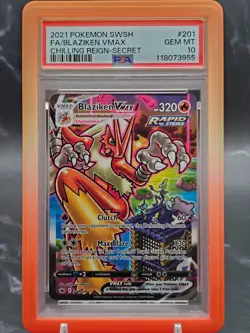 2021 Pokemon Blaziken VMAX Alt Art 201/198 Chilling Reign PSA 10 Gem Mint - Image 1